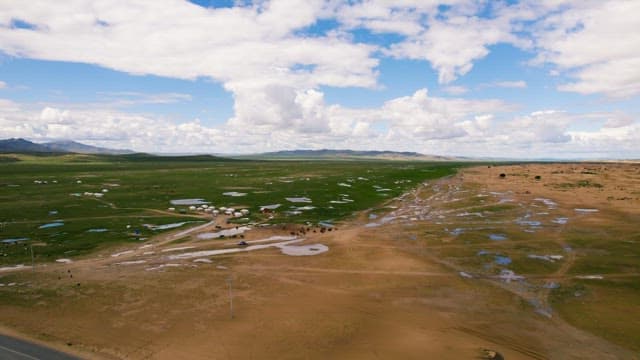 Soggy Grasslands of Mongolia After Rain