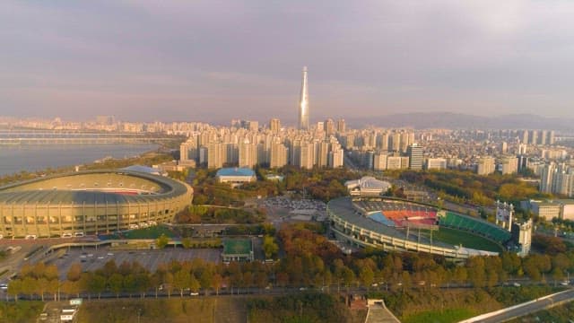 Cityscape with Stadiums