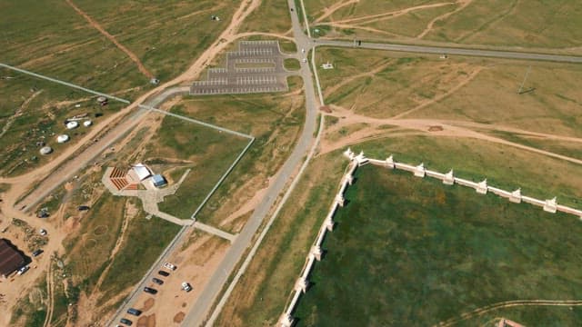 View of a rural landscape with roads