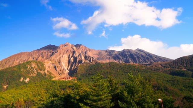 Majestic mountain under a clear blue sky