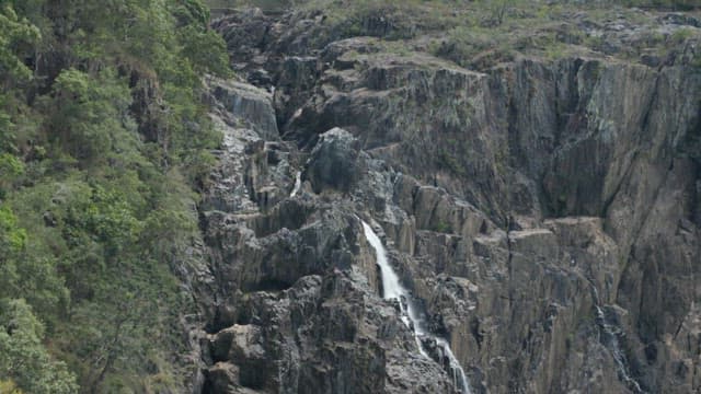 Barron Falls cascading down rocky cliffs