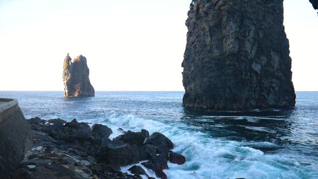 Majestic Seaside Cliffs with Turbulent Waves