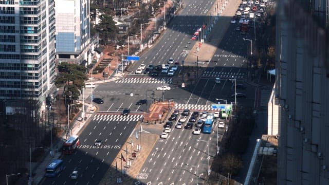 City Traffic at Intersection