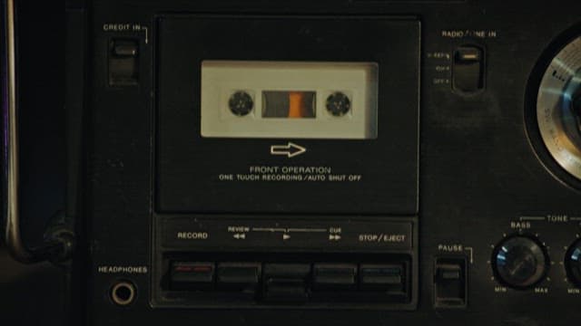 Close-up of a Cassette Player's Functions