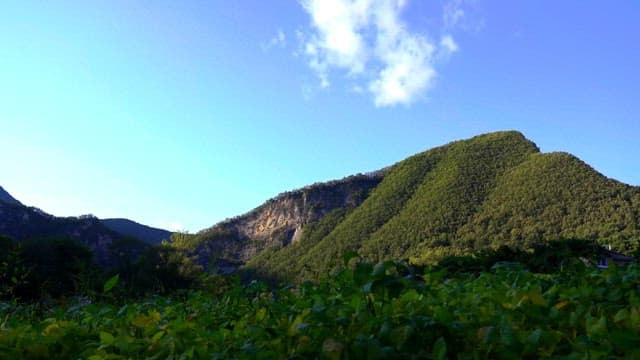 View of the mountains on a sunny day
