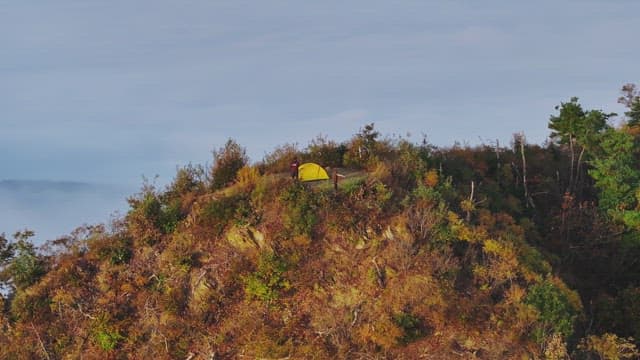 Camping on a Cloudy Mountain Top