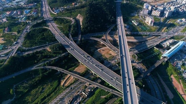Busy Highway Interchange