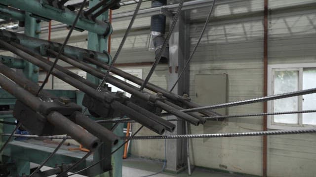 Industrial machinery with metal cables