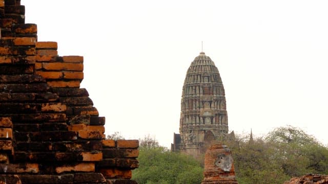Historic site, the magnificent structure of an old Buddhist temple