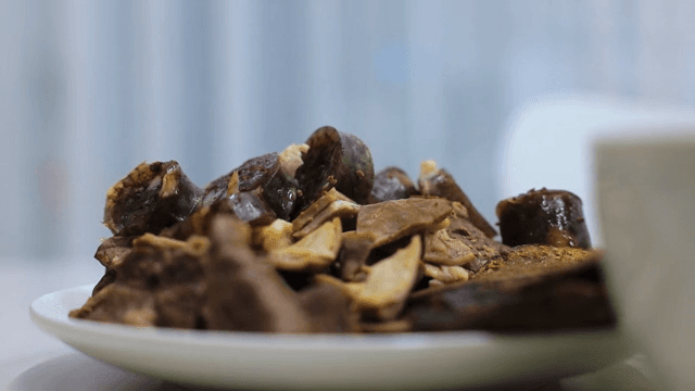 Plate Full of Sundae and Intestines