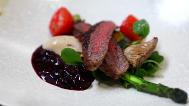 Gourmet Steak with Tomatoes, Herbs, and Caviar