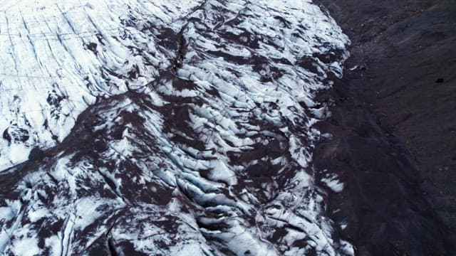 View of a vast glacier