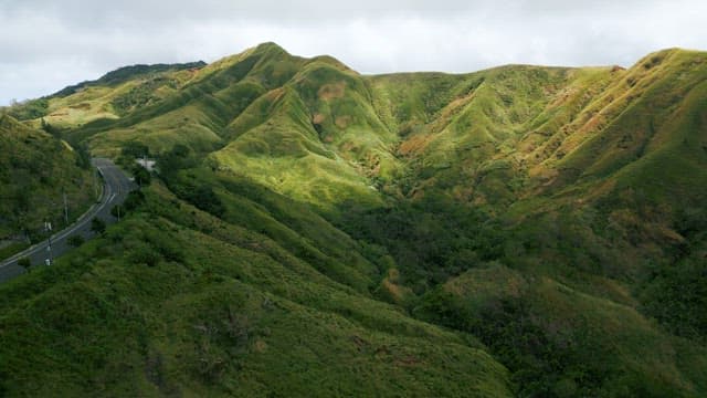 Layered Green and Tranquil Mountainside
