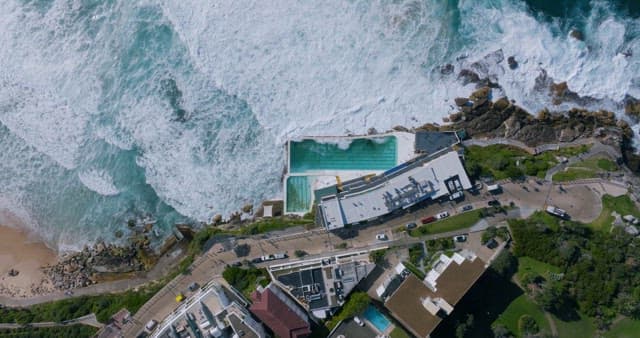 Swimming Pool Facing the Sea at Bondi Beach