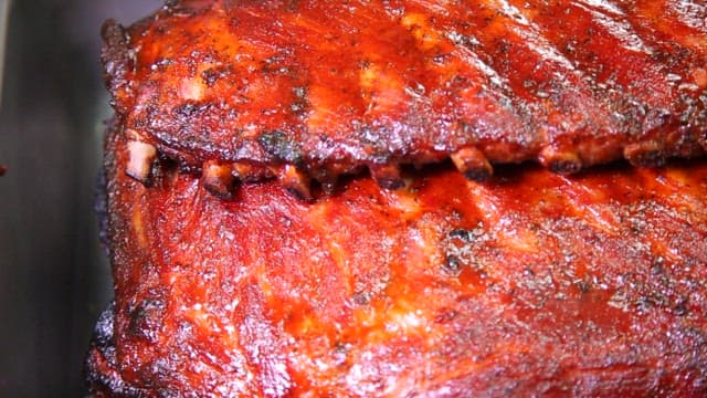 Juicy grilled ribs with a rich glaze