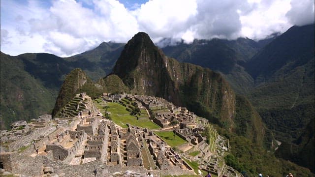 Machu Picchu, the ruins of the ancient fortress city of the Inca civilization