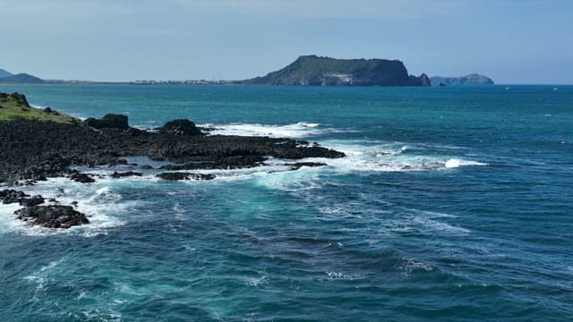 Scenic Rocky Shores and Clear Sky