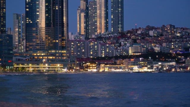 Coastal Cityscape at Twilight