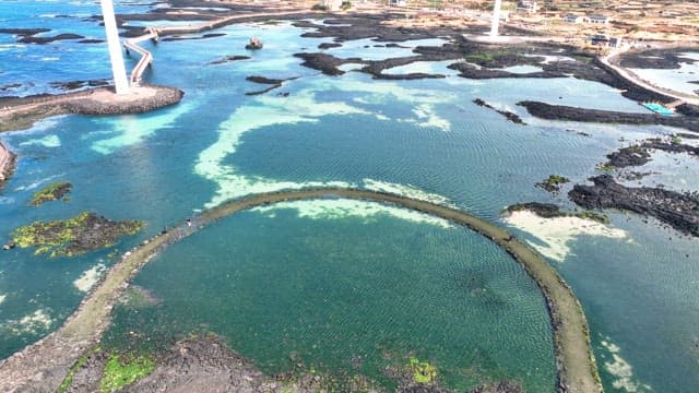 Coastal landscape with clear sea