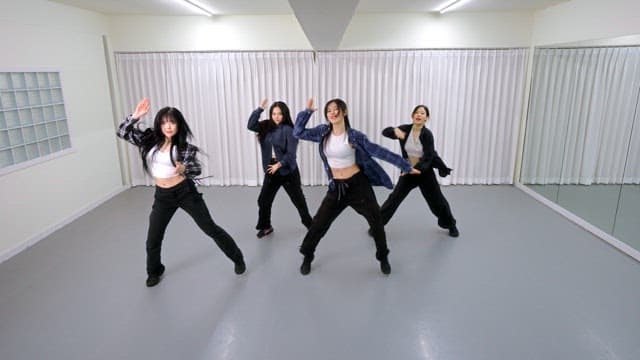 K-POP Dancers Practicing in a Studio