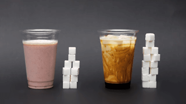 Comparison of sugar content in different drinks