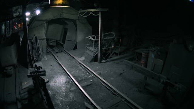 Miner maintains equipment in an underground mine