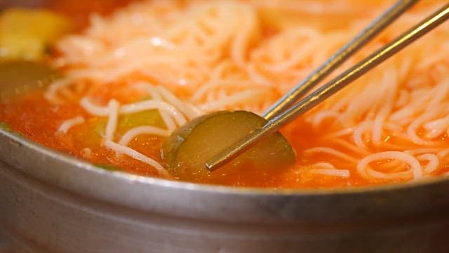 Cucumber in sour and refreshing cucumber noodles