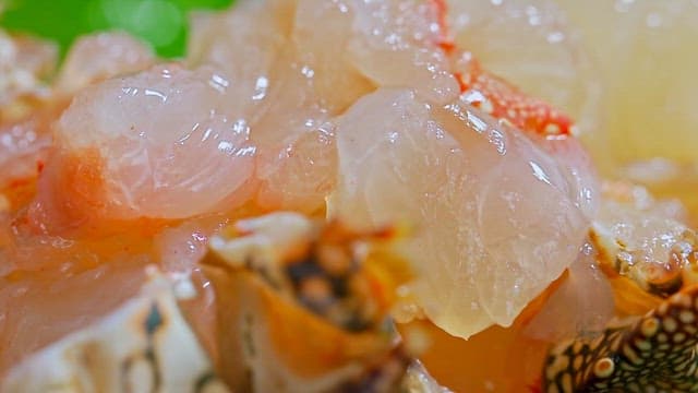 Fresh flesh of peeled crayfish