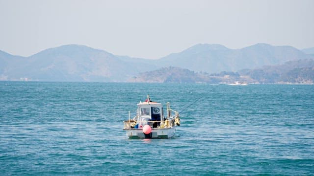 Fishing boat on a calm sea