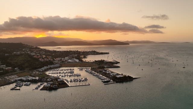 Coastal Marina at Sunset