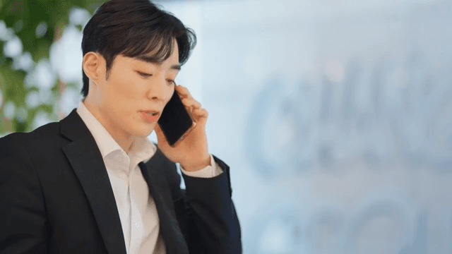 Man sitting and talking on the phone