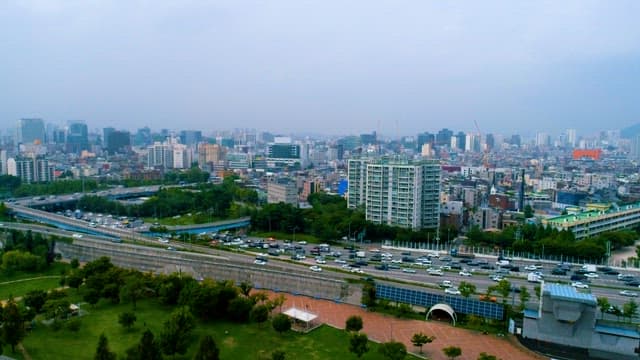 Vibrant City Traffic During Daytime