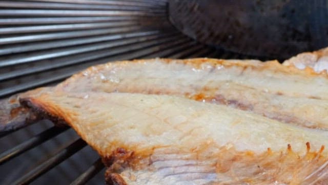 Close-up of Fish Grilling on Barbecue