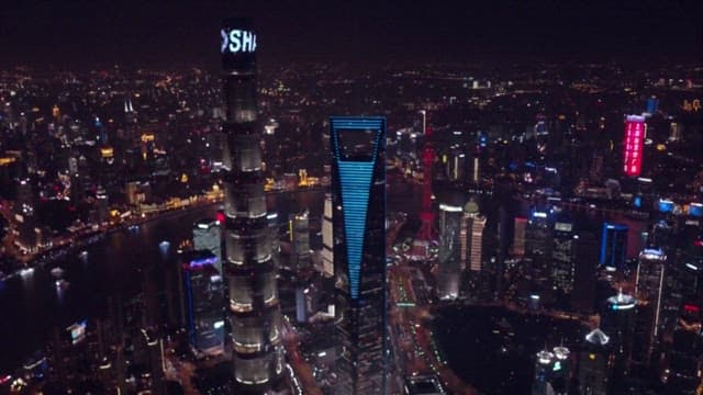 Illuminated View of Bustling Metropolis at Night