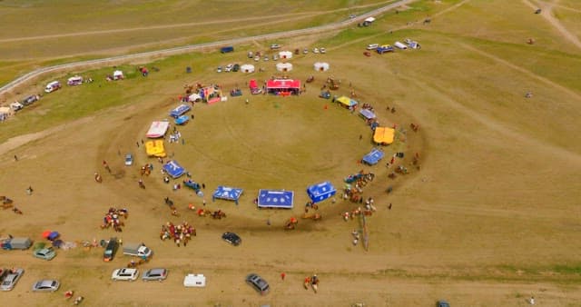 Traditional festival in a vast field