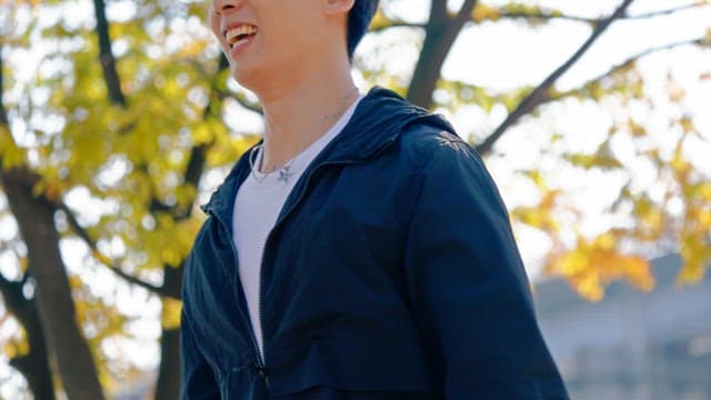 Man skipping rope on a sunny path