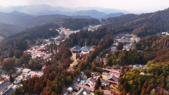 Scenic view of a mountain village