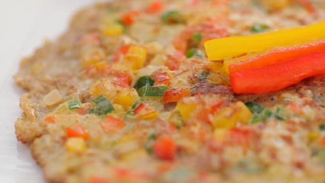Eggplant tortang talong served on a plate