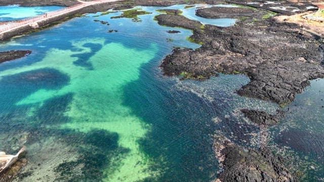 Rocky coastal area with clear sea