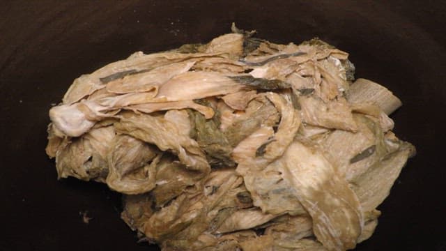 Kimchi fermented in a jar